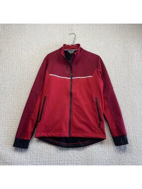 Swix XC Ski / Hiking Softshell Jacket Full Zip Red Men Sz S Tech Gorpcore